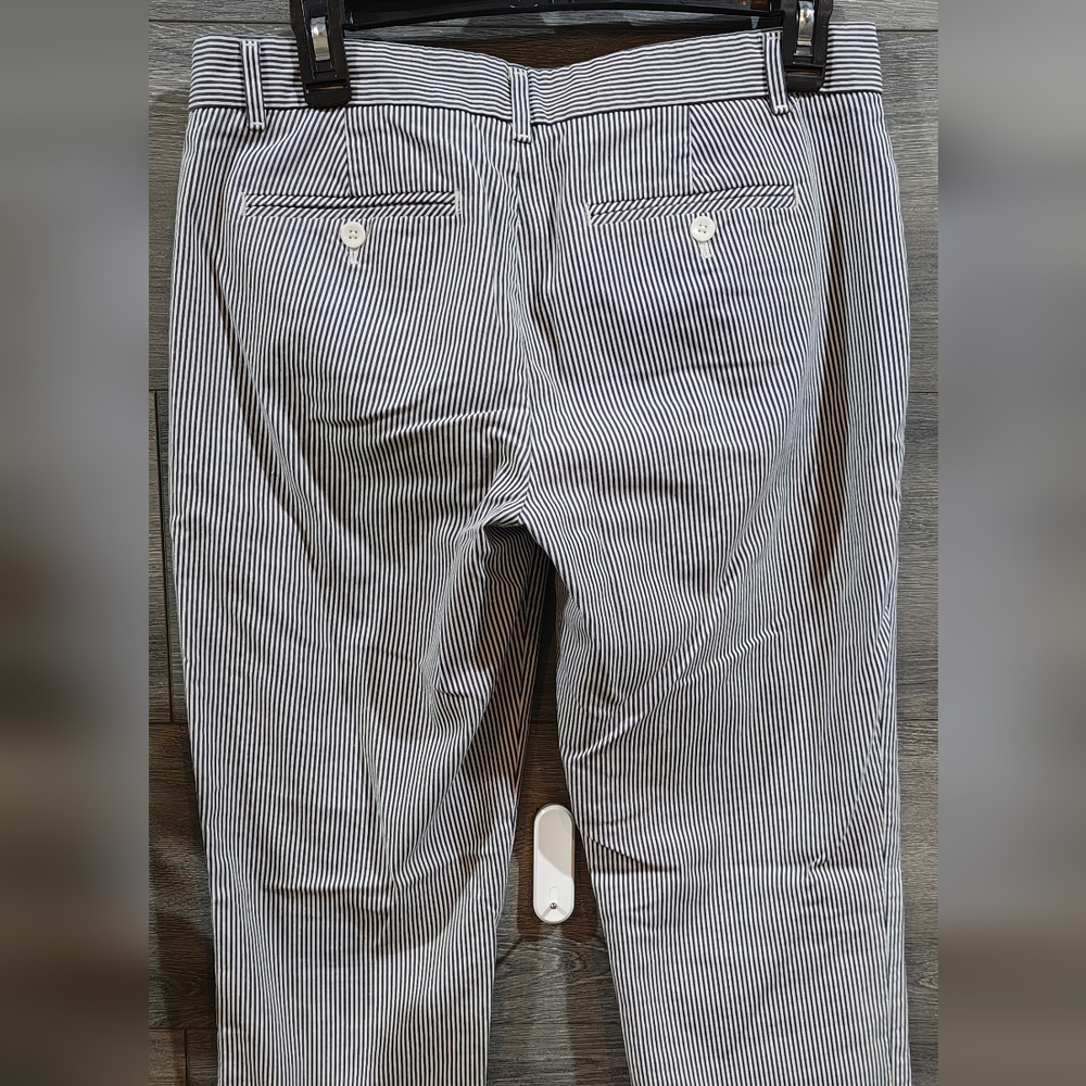 Striped Slim Cropped Pants